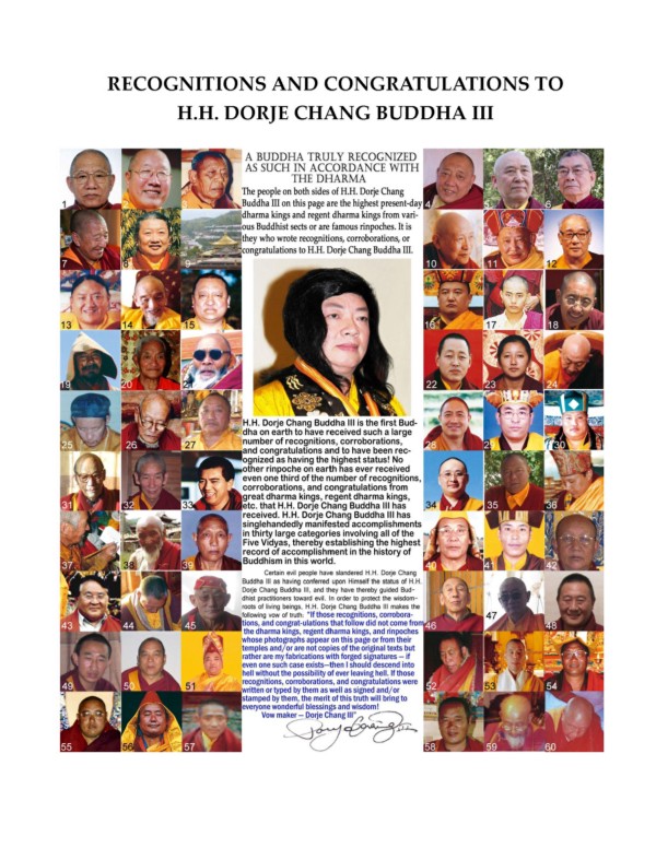 Who Is His Holiness Dorje Chang Buddha III? - Jen Chen Buddhism Sanger ...